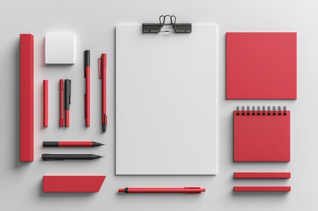 realistic-blank-stationery-set